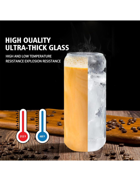 Juego de 2 Tazas de Vidrio 20 oz con Tapa y Popote DAMCONME