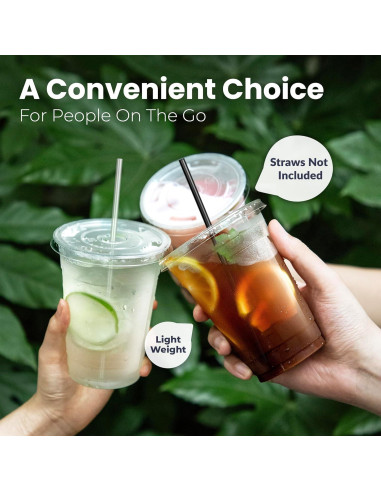 Paquete de 50 Copas de Plástico Transparentes 32 oz Fit Meal Prep