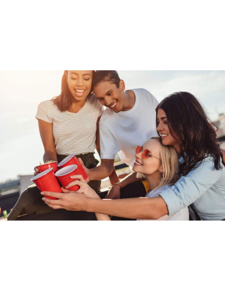 Vasos Reutilizables Rolling Sands 473ml Aqua - Paquete de 2