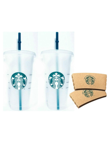 Conjunto de 2 Tazas Reutilizables 24 oz Starbucks para Bebidas Frías