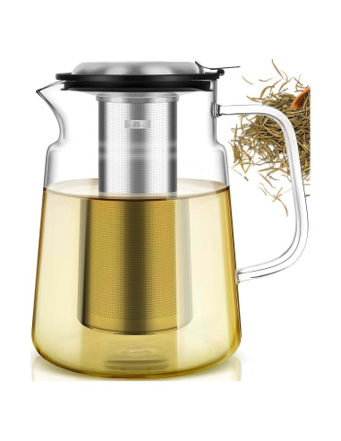 Tetera de Vidrio Aquach 2200ml con Infusor Acero Inoxidable