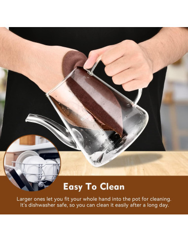 Tetera de Vidrio Borosilicato Zpose 1200ml con Infusor