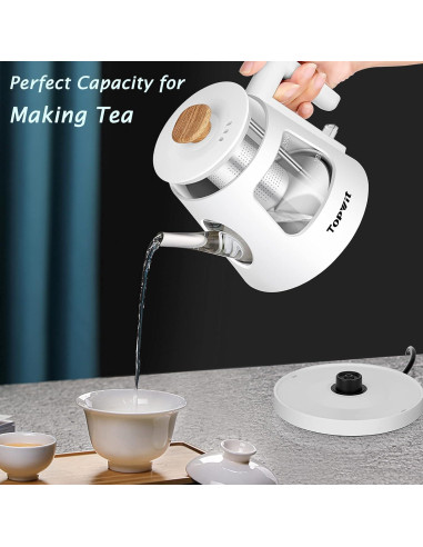 Hervidor Eléctrico TopWit 1.0L con Infusor Acero Inoxidable
