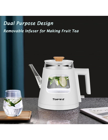 Hervidor Eléctrico TopWit 1.0L con Infusor Acero Inoxidable