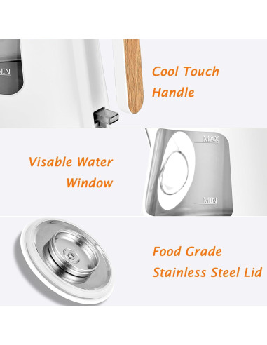 Hervidor Eléctrico TopWit 1.0L con Infusor Acero Inoxidable