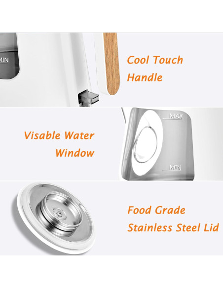 Hervidor Eléctrico TopWit 1.0L con Infusor Acero Inoxidable