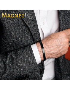 Pulsera Magnética MagnetRX para Hombres - Negro Mediana 2