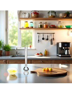 Batidor de Huevo Manual Jizlan de Acero Inoxidable 20 cm 2