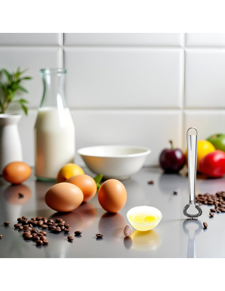 Batidor de Huevo Manual Jizlan de Acero Inoxidable 20 cm