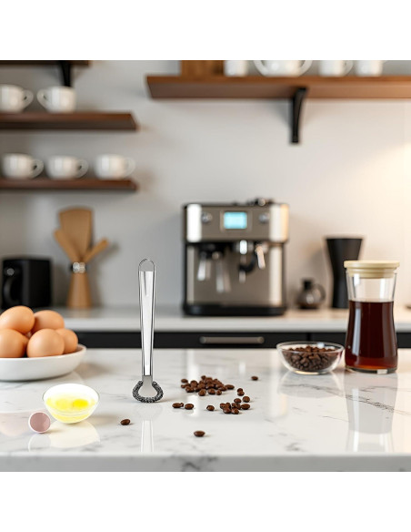 Batidor de Huevo Manual Jizlan de Acero Inoxidable 20 cm