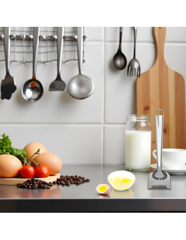 Batidor de Huevo Manual Jizlan de Acero Inoxidable 20 cm