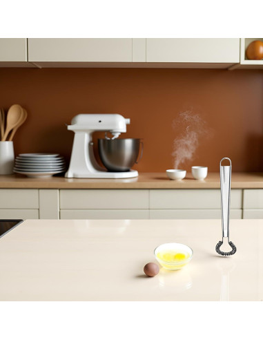 Batidor de Huevo Manual Jizlan de Acero Inoxidable 20 cm