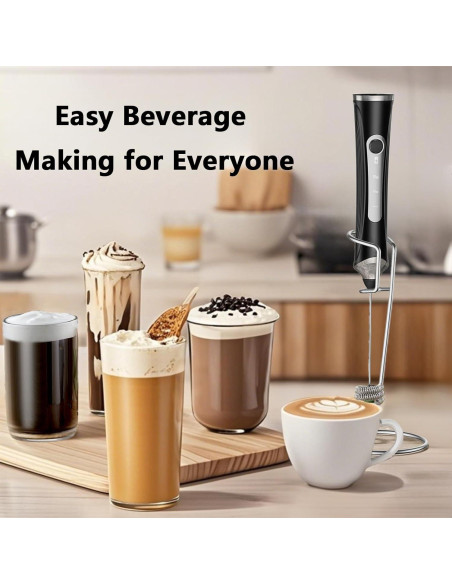 Espumador de Leche Collwin Recargable 3 Velocidades Acero Inoxidable