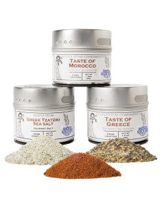 Colección de Condimentos Gourmet Mediterráneos Gustus Vitae - 3 Latas Magnéticas