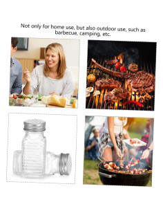 Juego de 6 Tarros de Especias de Vidrio Ciieeo 9x3.5cm 2