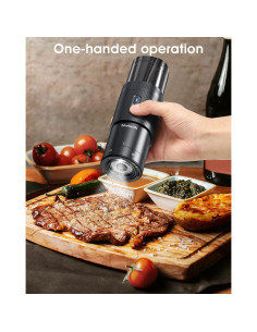 Juego de Molinillos Eléctricos de Sal y Pimienta Moriank 143.5g 2