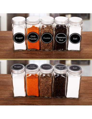 Conjunto de 25 Tarros de Especias de Vidrio SWOMMOLY 4 oz