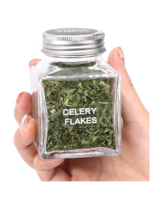 Set de 49 Tarros de Especias de Vidrio MIUKAA 127 ml con Etiquetas