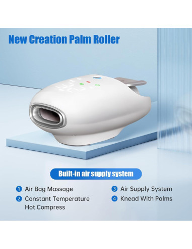 Masajeador de Mano Ehightop Sin Cable con Calor y Compresión