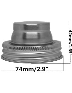 Tapa de tarro de cristal acero inoxidable con sellos silicona - 2 unidades 2