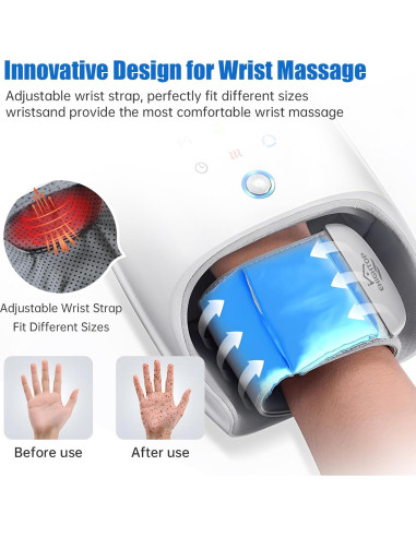 Masajeador de Mano Ehightop Sin Cable con Calor y Compresión