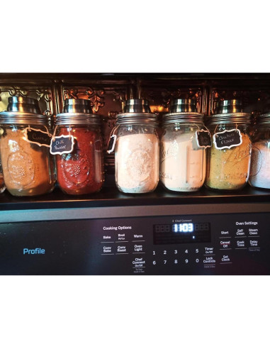 Tapa de tarro de cristal acero inoxidable con sellos silicona - 2 unidades