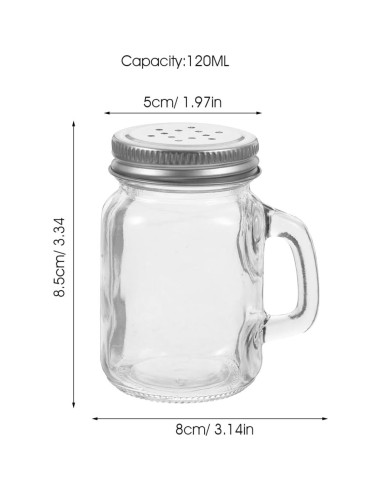 Tarros de Vidrio Vintage Zerodeko 120ml con Tapa de Aluminio