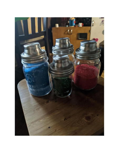 Tapa de tarro de cristal acero inoxidable con sellos silicona - 2 unidades Tapa de tarro de cristal acero inoxidable con sellos silicona - 2 unidades