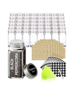Conjunto de 48 Tarros de Especias de Vidrio SWOMMOLY 118ml