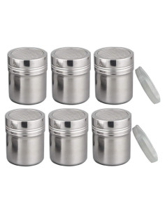 Tamiz de acero inoxidable FEOOWV con tapa - 6 piezas pequeñas