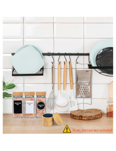 25 Tapas de Bambú Zepkouel para Tarros de Especias 4-8 oz 2