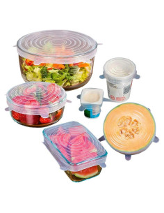 6 Tapas de Silicona Reutilizables Calculars para Alimentos