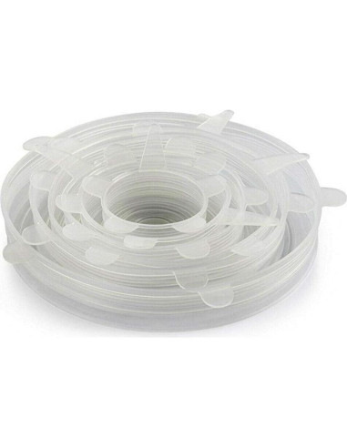 6 Tapas de Silicona Reutilizables Calculars para Alimentos