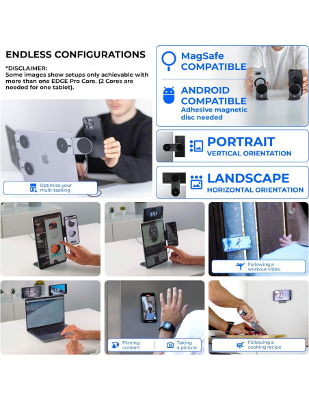 Soporte Magnético Rolling Square Edge Pro Core - Negro Soporte Magnético Rolling Square Edge Pro Core - Negro