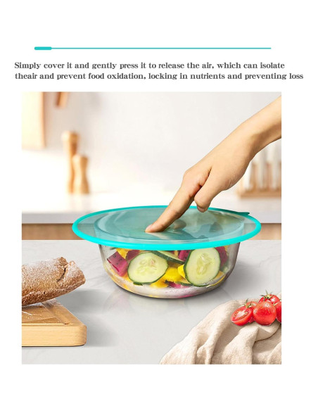 Cubiertas de Silicona Reutilizables KJXXXXX - 3 Piezas Verde Cubiertas de Silicona Reutilizables KJXXXXX - 3 Piezas Verde