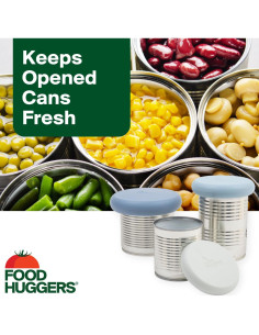 Cubiertas para Latas Food Huggers 3 Piezas Silicona Azul 2