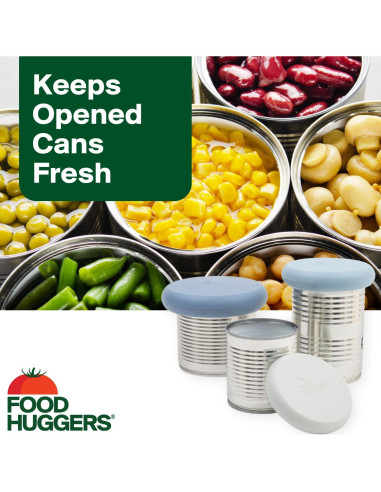 Cubiertas para Latas Food Huggers 3 Piezas Silicona Azul