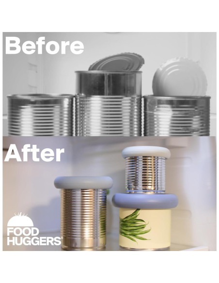 Cubiertas para Latas Food Huggers 3 Piezas Silicona Azul