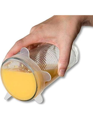 Paquete de 6 tapas de silicona Ekological 7 a 21 cm reutilizables