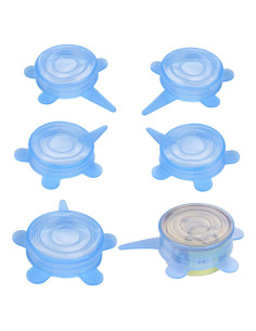 Tapa de Lata de Comida para Mascotas SLSON 6 Piezas Azul