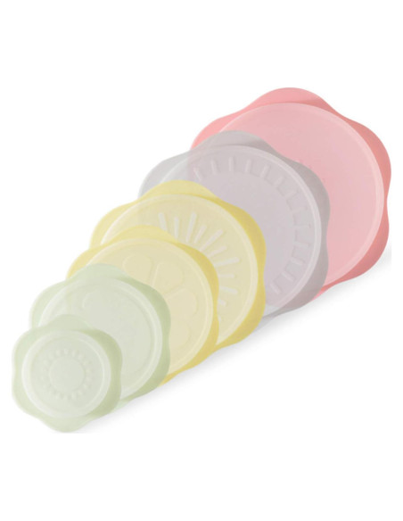 Juego de 6 Tapas de Silicona Comais para Alimentos Multicolor