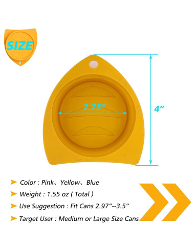 Paquete de 3 tapas de silicona reutilizables Kwispel 7.54 cm