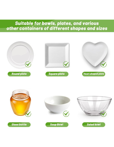 90 Fundas Reutilizables para Cuencos Sublaga - 5 Tamaños y Colores
