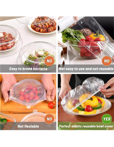 90 Fundas Reutilizables para Cuencos Sublaga - 5 Tamaños y Colores