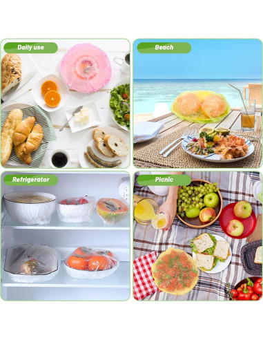 90 Fundas Reutilizables para Cuencos Sublaga - 5 Tamaños y Colores