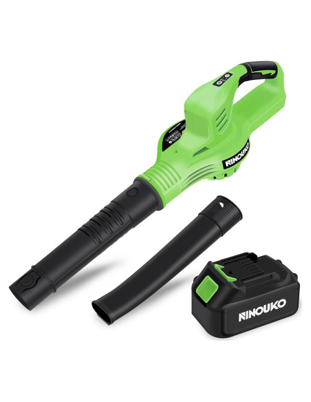Soplador de Hojas NINOUKO 20V 4000mAh 2 Velocidades Verde