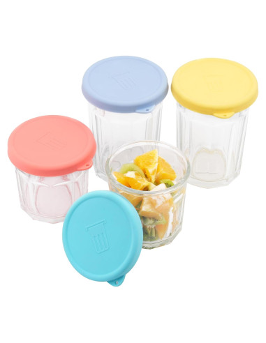 Paquete de 4 tapas de silicona Purekra para vidrio Luminarc