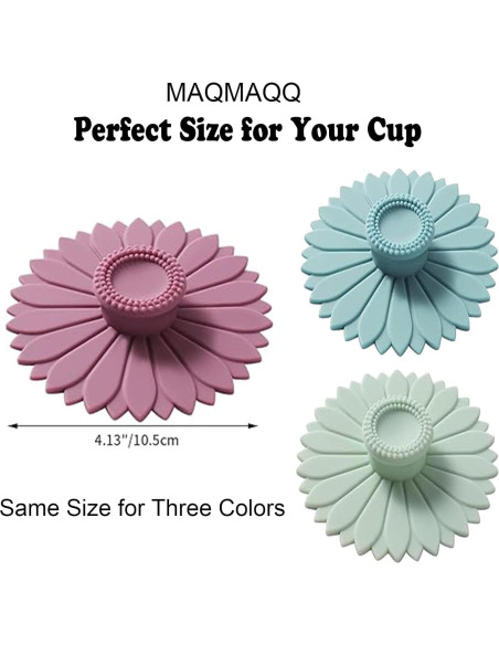 Cubiertas de Silicona MAQMAQQ para Tazas - Juego de 3 Multicolor