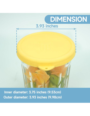 Paquete de 4 tapas de silicona Purekra para vidrio Luminarc