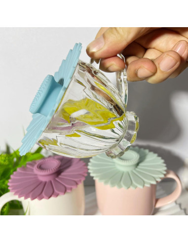 Cubiertas de Silicona MAQMAQQ para Tazas - Juego de 3 Multicolor
